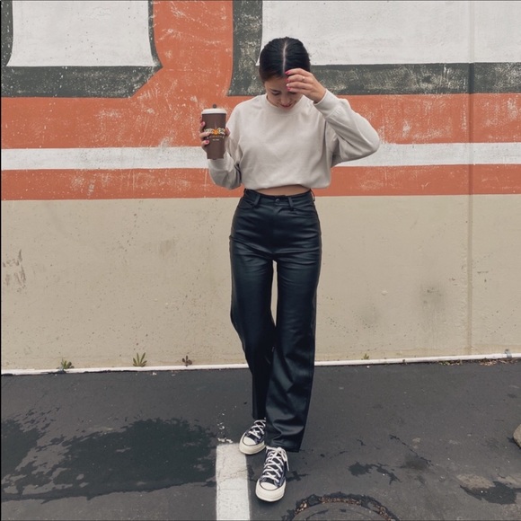 Leather Elegance Paris Genuine Soft Black Pants - Picture 10 of 11